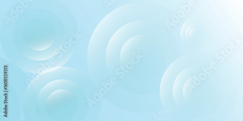 Soft Blue Abstract Background With Gradient Circles and Smooth Shapes eps10