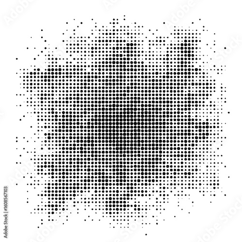 Abstract halftone pattern representing urban density