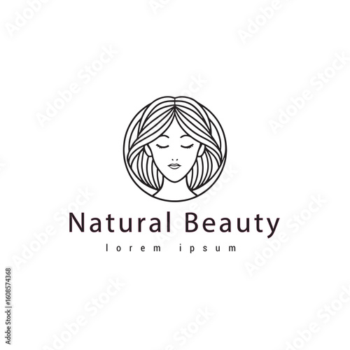 rendy Organic Beauty Logo Featuring Botanical Line Art and Typography