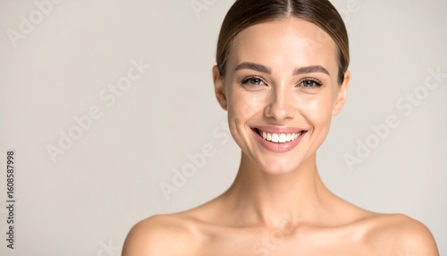 Happy woman with healthy skin