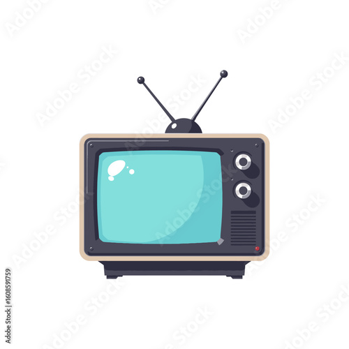 vintage tv set vector illustration