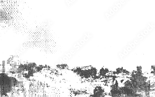 black spots, splashes and dotted paint marks on a white background. grunge texture of old background. Grunge grain kraft paper pattern.
