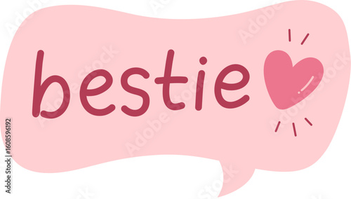 Bestie Speech Bubble Expression Sticker

