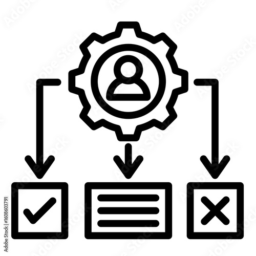 Decision Support  Icon Element For Design
