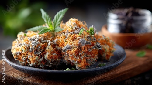Premium Cannabis Buds close up, product shot