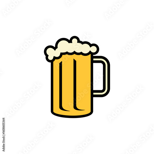 cartoon glass of beer