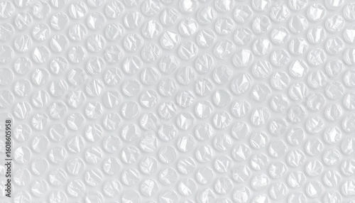 Seamless plastic air bubble wrap packing material background texture.