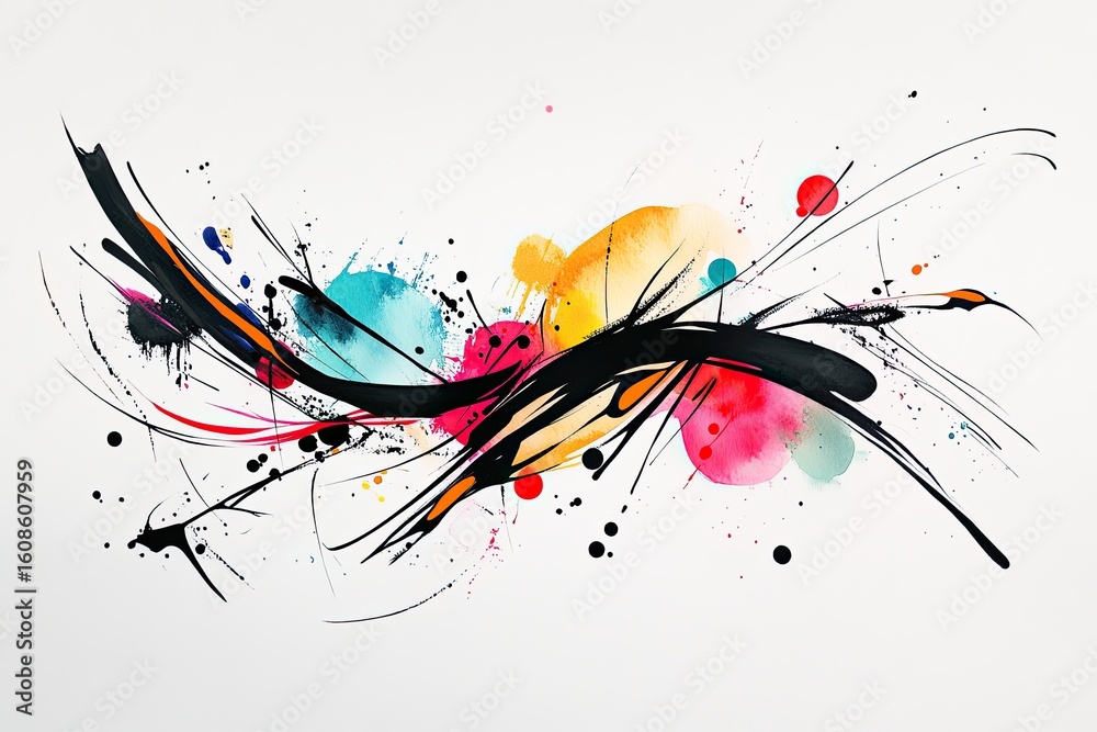 Fototapeta premium Abstract Colorful Splashes