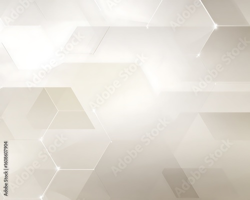 Abstract hexagons subtle light geometric background