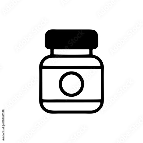 glass jar on a white background