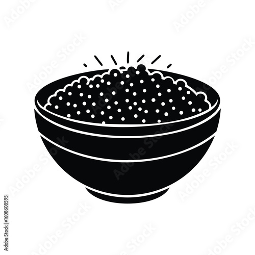 A bowl full of delicious caviar served as an expensive delicacy