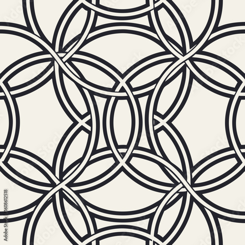 vector seamless pattern with bold striped circles .svg