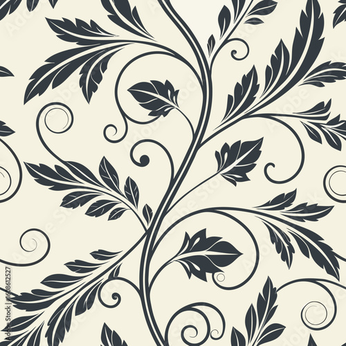 vintage seamless pattern with curls .svg