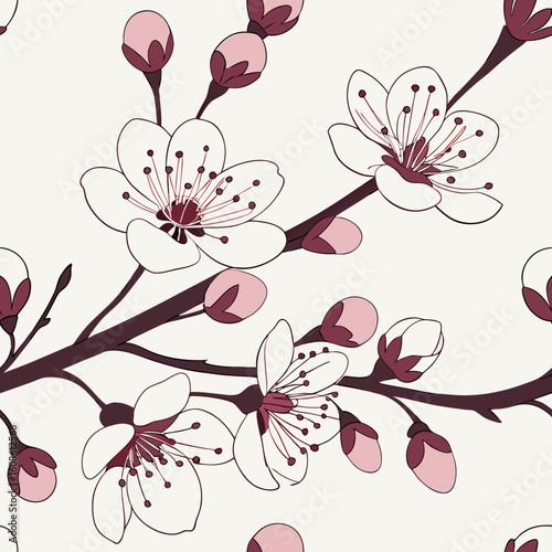 watercolor cherry print pattern  simple vector 