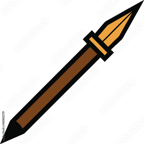 cuneiform stylus on white background.eps
