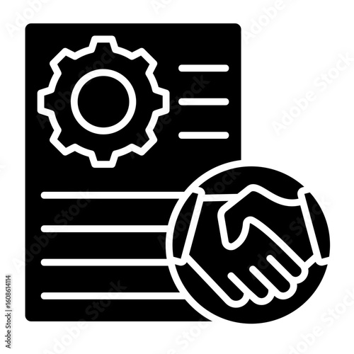 Service Agreement  Icon Element For Design
