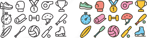 Various Sport and Fitness Icons.