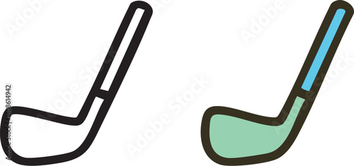 Golf Club Sport Icon Set Vector Illustration.