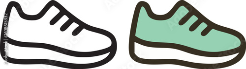 Simple Shoe Icon Pair.