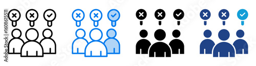 Selection icon set multiple style collection