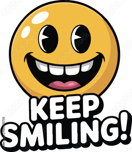 Keep Smiling Emoji Transparent png vector