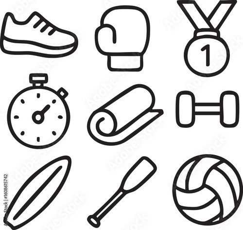 Sports and Fitness Icon Set 2.