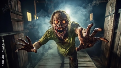 An eerie undead figure lurks towards the lens in a spine-tingling moment.