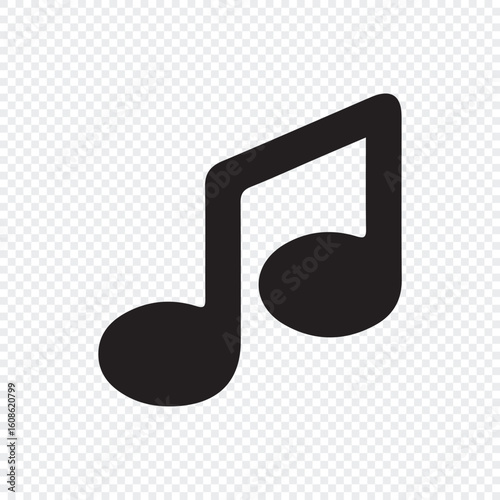 music note icon on white background