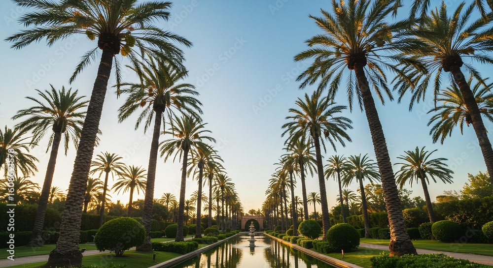 Fototapeta premium palm trees on the beach