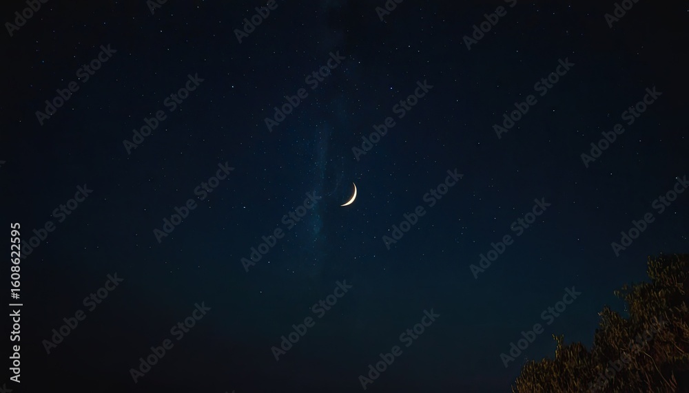 Fototapeta premium Closeup shot of the crescent moon 1