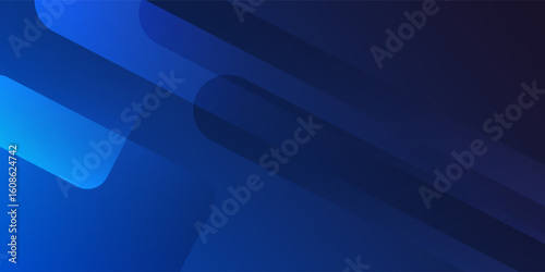 Abstract blue background with glowing geometric lines. Modern blue gradient square shape design. Futuristic technology concept. Suit for brochure, corporate, website, poster, design