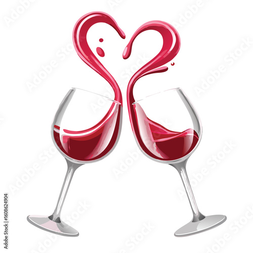 illustration of drink heart on the vector  