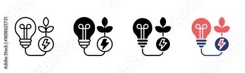 Energy icon sheet multiple style collection