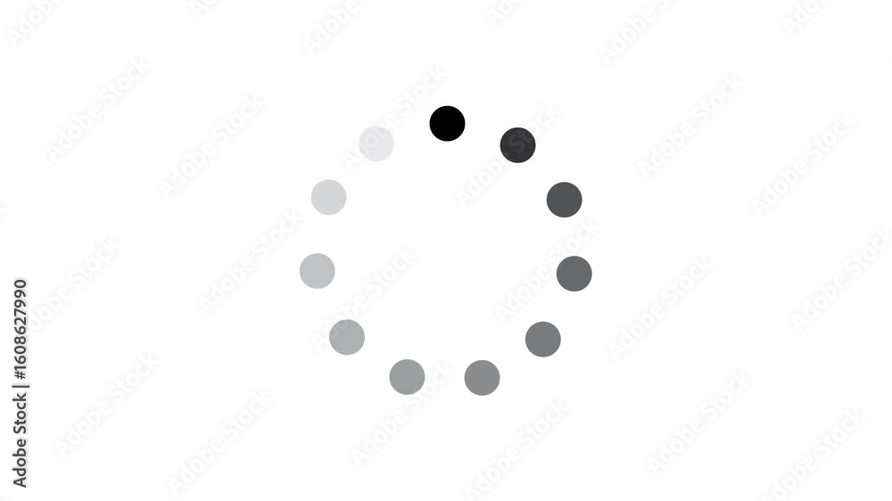 Circular Loading Icon Animated White Background. Loading Bar Circle 4k ...