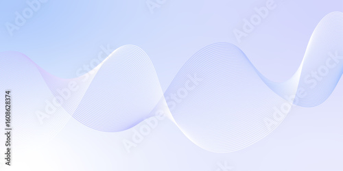 Modern glowing wavy lines with technology connection concept. Abstract technology lines mesh background. Abstract digital motion lines. Vector wave curve gradient pattern blend.	