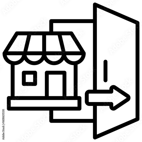 Market Entry Strategy Icon