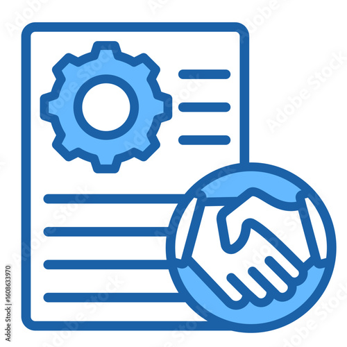 Service Agreement  Icon Element For Design
