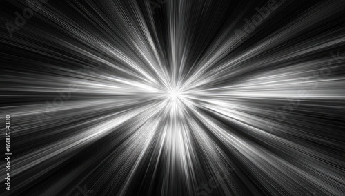 Abstract black and white radial burst (1)