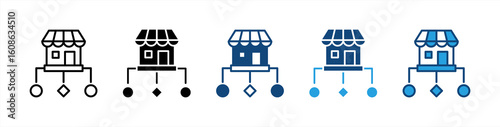 Market Segmentation icon set multiple style collection