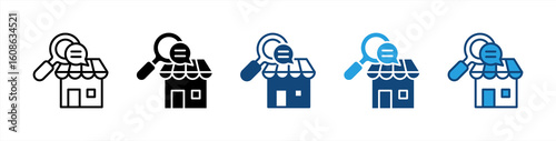 Qualitative Research icon set multiple style collection