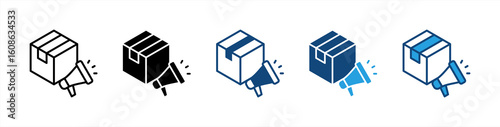 Brand Awareness icon set multiple style collection