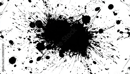 Wallpaper Mural Abstract ink splatters on white Torontodigital.ca