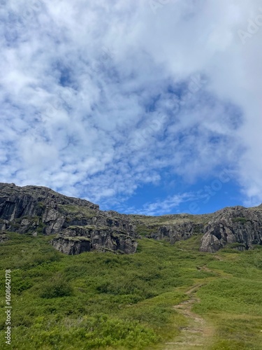 mountain landscape with blue sky
