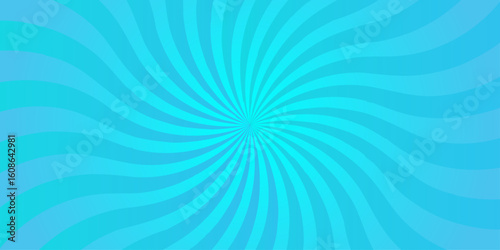 Abstract blue background with rays retro starburst abstract. Spiral radial striped backdrop design. Vector illustration pattern beam rays sunburst abstract background. Abstract comic colorful vintage.