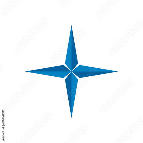 Compass Star Icon, North Star Symbol, four point star, 4 pointed star, star design, Navigation Direction Logo, Wind Rose, Nautical Emblem,Travel Guide, Adventure Design