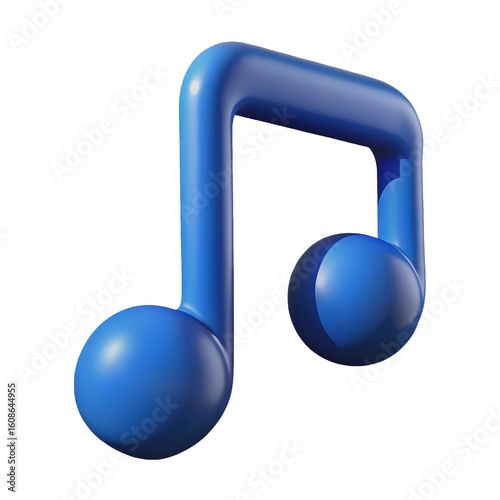 3d music note Blue png