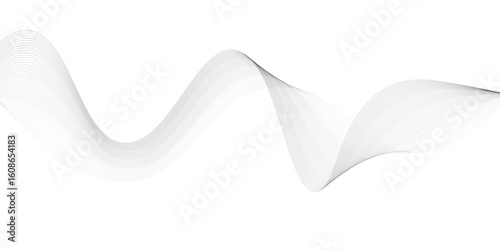 Abstract vector background with black wavy lines. EPS10