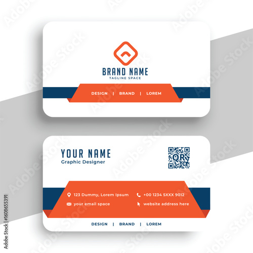 minimal style professional corporate identity card layout design