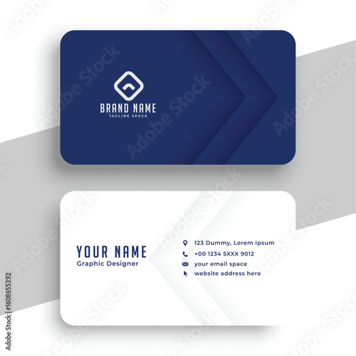 clean and elegant company visiting card layout for office biz