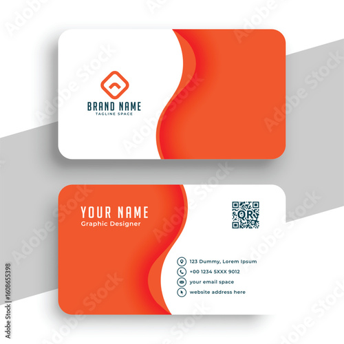 modern and abstract office identity card design for business promo